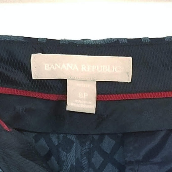 Banana Republic Teal / Blue Checkered Work Pants - Picture 4 of 5
